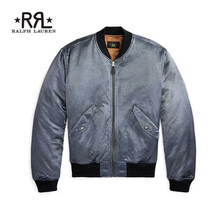 Rrl men's spring 26 embroidered satin bomber jacket rl95776 400-vintage blue s