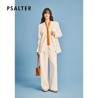 Psalm (psalter) elite loose psalter psalm collarless one-button blazer women's 2026 spring new cream white s