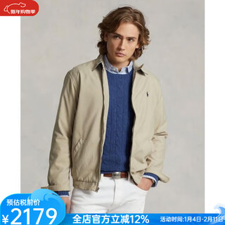 Polo Ralph Lauren男士轻质风衣学院风轻奢外套刺绣小马男装上衣帅气百搭1902680 Khaki S
