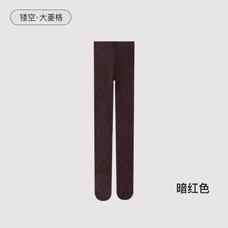 Enjoy itenjoy it modal pantyhose women's autumn and winter warm hollow large diamond slimming leggings dark red one size hollow large diamond