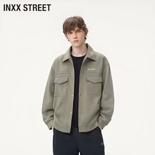 Inxx (inxx) inxx street american trendy brand work jacket men's 2026 spring and autumn new loose and versatile casual jacket military green m