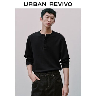 Ur2026 spring new men's casual simple daily versatile round neck t-shirt umm460016 black 2xl