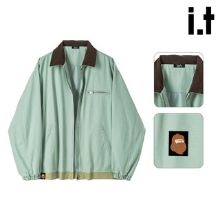 Fingercroxx it american retro jacket men's 2026 spring and autumn new workwear pilot jacket trendy solid color men's mint green counter same style l 120-145jin jin equals 0.5 kg