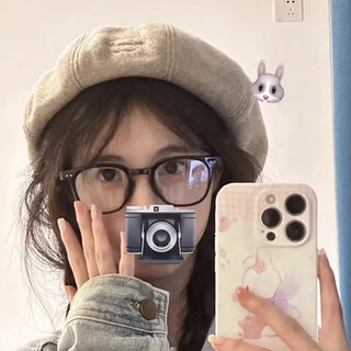 Jioesc cute bear embroidered beret autumn and winter girls 2026 new face-showing small retro versatile student octagonal hat off-white embroidered bear face-showing small m 56-58cm