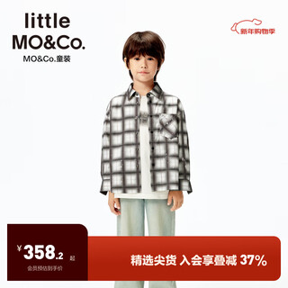 Little mo&co.little moco children's clothing 25 summer new style for boys and girls pure cotton plaid long-sleeved shirt shirt jacket parent-child clothing multi-color plaid 120 120/60