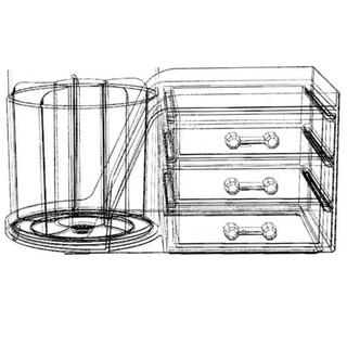 Cross-border cosmetics storage box internet celebrity desktop lipstick perfume classification storage rack dressing table acrylic drawer box 6603 medium size (24cm) cross-border hot sale