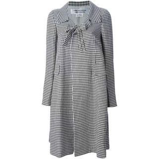 Comme des garcons women's coat warm windproof cotton plaid spring and autumn daily coat casual light brown one size | s