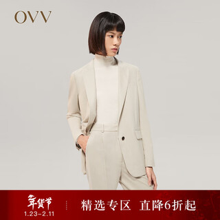 Ovv love is the same style ovv autumn and winter hot selling women's wool cashmere blend suit suit jacket oatmeal a9 xs