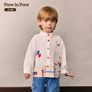 Pawinpaw cartoon bear children's clothing 26 spring and summer new baby boy bear pony printed shirt cute