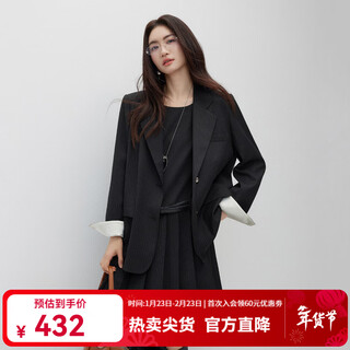 L.west workplace commuting suit women's 2026 spring new fashionable and high-end jacket dark gray suit s