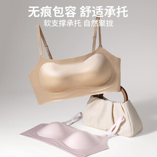 Yiduo liquid foundation new style women's gathered skin-friendly vest style pull-up side bra bra bean paste purple xl 38/85abc (recommended weight 120-135 jin jin is equal to 0.5 kg)
