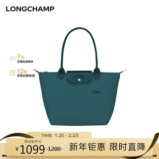 Longchamp longchamp bag le pliage green women's bag medium long handle handbag dumpling bag gift