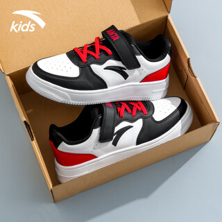 Anta white shoes for children, boys and girls, middle-aged and teenagers, spring and autumn new student lightweight breathable sports shoes, new year red ~ easy to take care of, full of energy 33, foot length 20.5cm