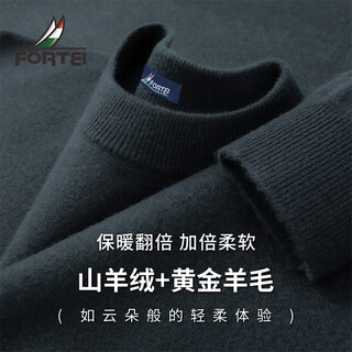 Rich cashmere & sheep wool sweater winter men's velvet thick round neck men's wool sweater knitted sweater men's clothing