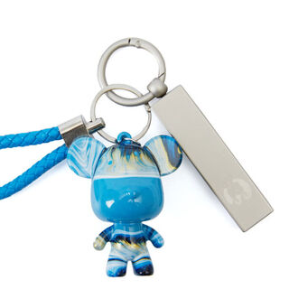 Litian sends fluid bear second generation mobile phone holder folding multi-functional tablet holder bag hanging second generation space silver fluid bear handmade, random colors