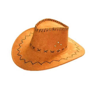 Shijanu costume halloween hat western cowboy hat black cowboy hat anime imitation leather cowboy hat earthy yellow one size