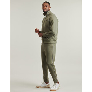 Hugo boss men's men's casual outerwear green cardigan top jacket zipper long pants slim spring autumn dark green s (eu)