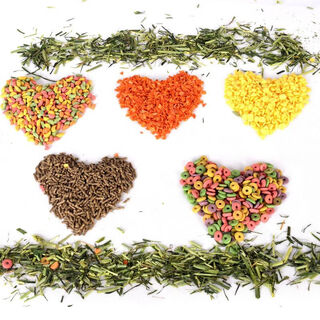 Rabbit, guinea pig, guinea pig, guinea pig grain mixed feed, rabbit grain containing vc, anti-coccidiosis 5jin jin equal to 0.5kg, packed 2500