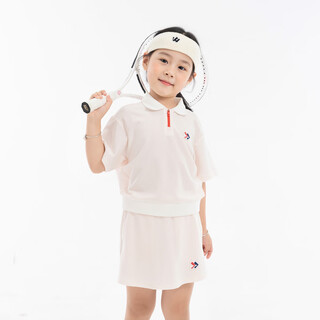 Ep yaying (ep yaying) shopping mall same style ep yaying children's clothing 2026 summer girls new zipper lapel fashion casual short-sleeved t-shirt short pink 120