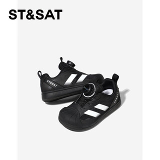 Saturday children's shoes children's white shoes 2026 spring and summer new girls shell toe sneakers boys knob sneakers classic black 29 shoe inner length 18.6cm/suitable for foot length 17.8cm