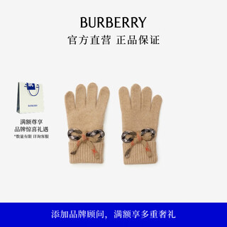 Burberry gifts children's checked bow wool cashmere blended gloves