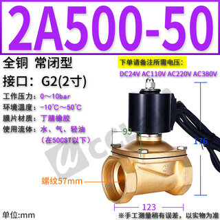 2w200-20 normally closed 2w250-25 solenoid water valve 2w400-40 pipeline switch valve 6 minutes 1 inch 2w160-15 2a500-50 copper body