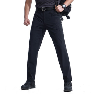Longya hidden thunder lightweight tactical slim pants men's commuting pants daily commuting business versatile casual outdoor extreme night black 28 170/86b 141-155jin jin is equal to 0.5 kg