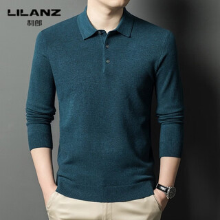 Lilanz winter new style lapel loose men's woolen sweater fashionable business long-sleeved middle-aged large size knitted sweater for men haqing 14xl (115)