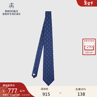 Brooks brothers men's autumn and winter new mulberry silk twill square flower tie 4004-navy os