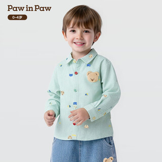 Pawinpaw cartoon bear children's clothing 26 spring new baby boy lapel classic shirt