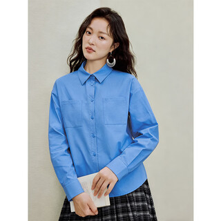 Inman anti-wrinkle shirt inman 26 spring french fashion commuter dopamine professional long-sleeved klein blue m