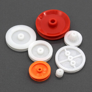 7 types of plastic pulley sets, toy transmission wheel sliding pulley accessories, diy car small production materials, 7 types of plastic pulley sets