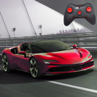 Yunya children's remote control car boy high-speed drift racing electric toy car model charging car drop-resistant cool lights 29cm retractable convertible ferrari chinese red