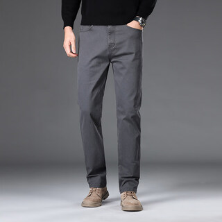 K-boxing 2025 spring new men's pants american casual pants men's casual men's pants pure cotton pants men's loose straight pants men's dark gray 28