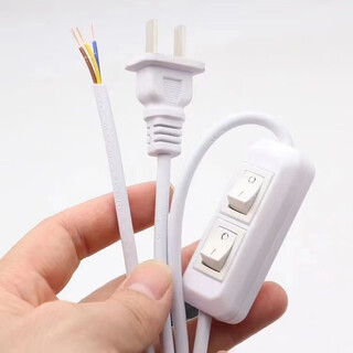 Shantou lincun 220v double control switch usb5v double switch floor lamp ambient light power controller table lamp 303 control switch 1.8 meters 220v white double control switch