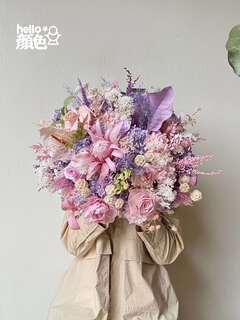 Wisteria rose eternal bouquet emperor flower austin eternal rose real flower dried flower high-end home flower arrangement gift extra large multi-faceted round diameter 45cm full immortal flower