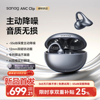 Sanag sanag anc headset ear clip bluetooth headset, true wireless bluetooth active noise reduction headset, lossless sound quality/ultra long battery life translator, holiday gift for elders, boyfriend and girlfriend