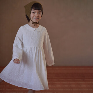 Haqi children's clothing 2026 spring and autumn children's skirt literary embroidery skin friendly cotton mid-length skirt girls white dress girls white 150