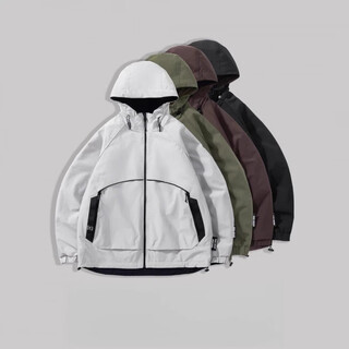 Vbpbsql live broadcast model-autumn new fashion trend versatile casual handsome outdoor double-sided assault cotton jacket yunji gray m_90-110jin jin equals 0.5 kg