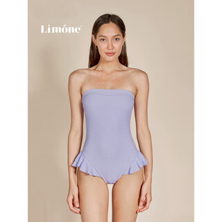 Zhao jinmai's same style one-piece swimsuit for women with a tube top to cover the belly and look slimming, beach black sand, taro purple (comes with a detachable shoulder strap) xs 85-98jin jin is equal to 0.5 kg