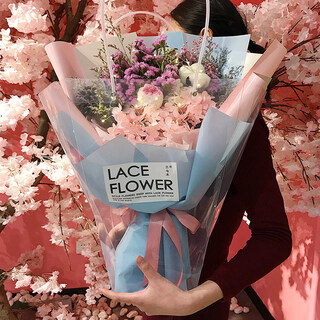 Korean pink rose eternal flower dried flower bouquet for best friend’s birthday gift mother’s day gift box for girlfriend shanghai large hand bouquet limited time only free transparent large handbag nearly 60cm tall