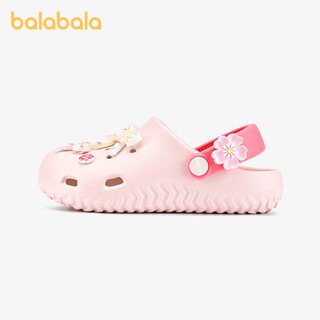Balabala children's sandals, girls' summer cartoon princess shoes, soft-soled eva outer beach shoes, big children's indoor baby shoes, sakura pink 27, inner length 18cm (180) suitable for feet 27-28