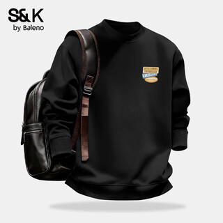 Baleno spring and autumn crew neck sweatshirt men's new casual versatile loose long-sleeved t-shirt trend heavy knitted bottoming top