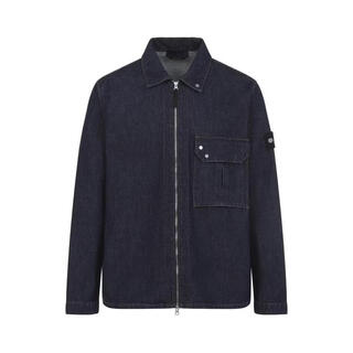 Stone island men's jacket warm and wear-resistant cotton dark blue commuting casual jacket workwear blue one size | l