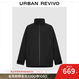 Ur2026 spring new men's trendy functional multi-zip super loose jacket uuv160017 black s