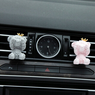 Car bear air vent perfume teddy bear car bear air vent perfume gypsum aromatherapy bear full of diamonds mixed colors (multiple color mix and match)
