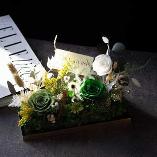 Plain flowers, immortal flowers, roses, advanced micro-landscape dried bouquets, glass cover gift boxes, birthdays and valentine’s day for teachers, best friends, girlfriends, the wizard of oz