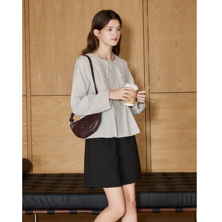 Kuhnmarvin flagship store relaxed slow style long-sleeved shirt for women 2026 summer new commuter smart shirt k32875 beige s