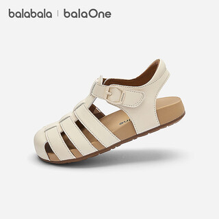 Balabala balaone children's shoes children's sandals girls' shoes 2026 summer new breathable casual shoes off-white 10301 28 (foot length 16.8-17.2/inner length 18.3)