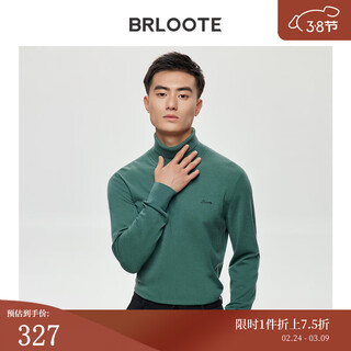 Brloote turtleneck wool sweater men's stretch high quality knit sweater warm sweater autumn and winter green 180/100a